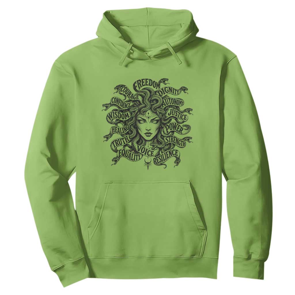 Feminist Medusa Power Snake Wisdom Equality Goth Hoodie