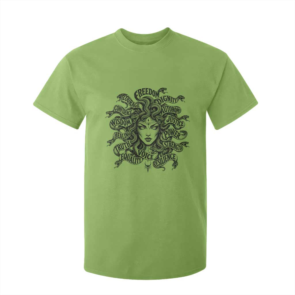 Feminist Medusa Power Snake Wisdom Equality Goth T Shirt For Kid