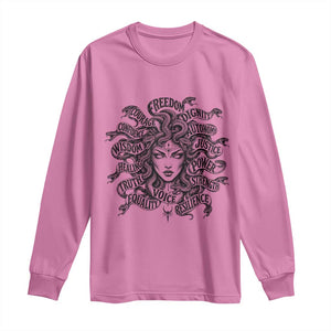 Feminist Medusa Power Snake Wisdom Equality Goth Long Sleeve Shirt