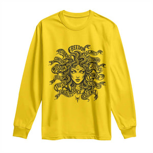 Feminist Medusa Power Snake Wisdom Equality Goth Long Sleeve Shirt