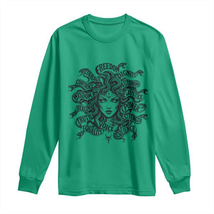 Feminist Medusa Power Snake Wisdom Equality Goth Long Sleeve Shirt