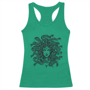 Feminist Medusa Power Snake Wisdom Equality Goth Racerback Tank Top