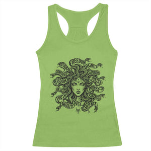 Feminist Medusa Power Snake Wisdom Equality Goth Racerback Tank Top