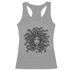 Feminist Medusa Power Snake Wisdom Equality Goth Racerback Tank Top