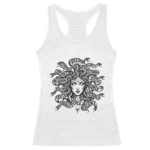 Feminist Medusa Power Snake Wisdom Equality Goth Racerback Tank Top