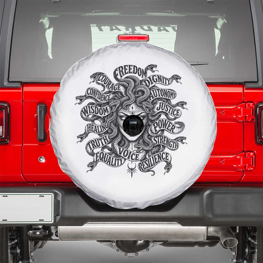 Feminist Medusa Power Snake Wisdom Equality Goth Spare Tire Cover