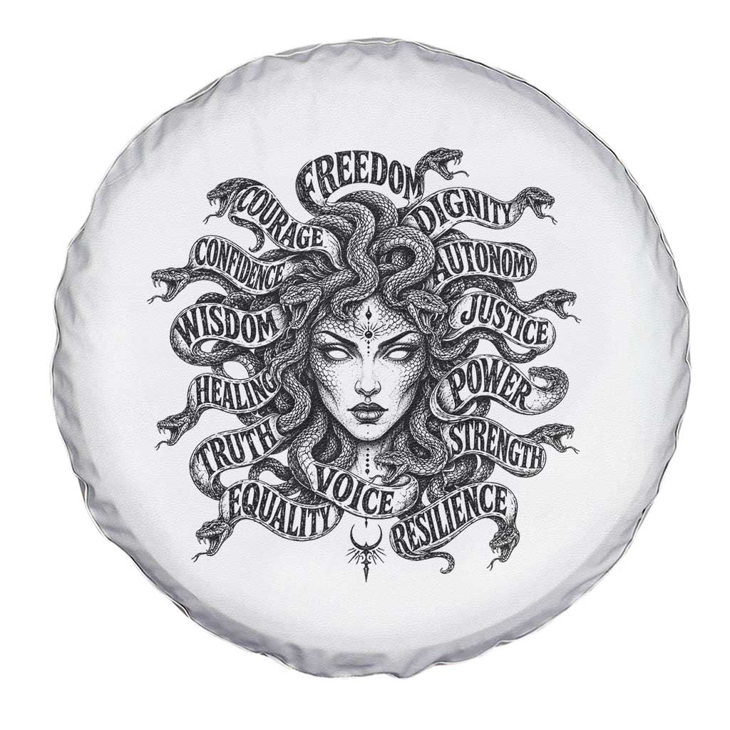 Feminist Medusa Power Snake Wisdom Equality Goth Spare Tire Cover