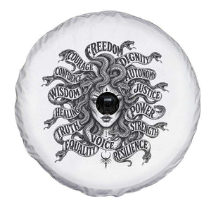 Feminist Medusa Power Snake Wisdom Equality Goth Spare Tire Cover
