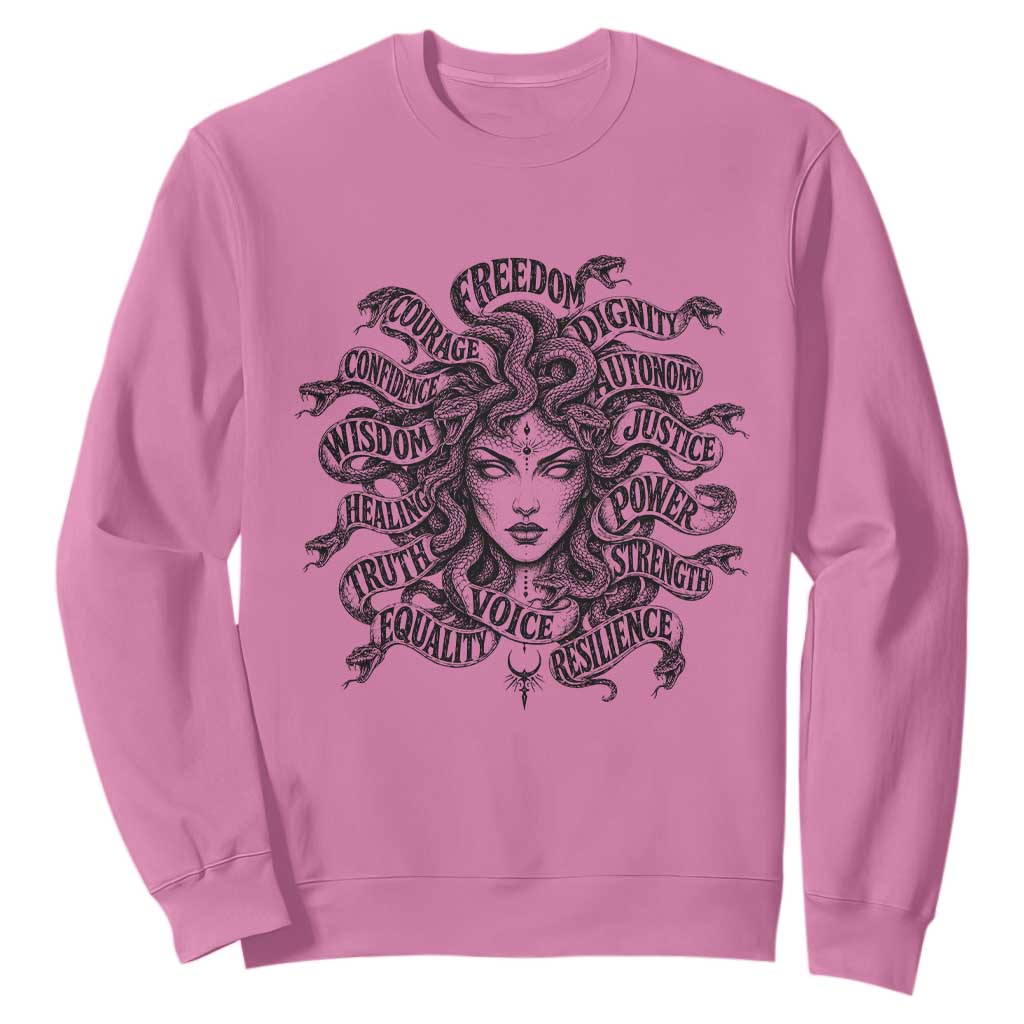 Feminist Medusa Power Snake Wisdom Equality Goth Sweatshirt