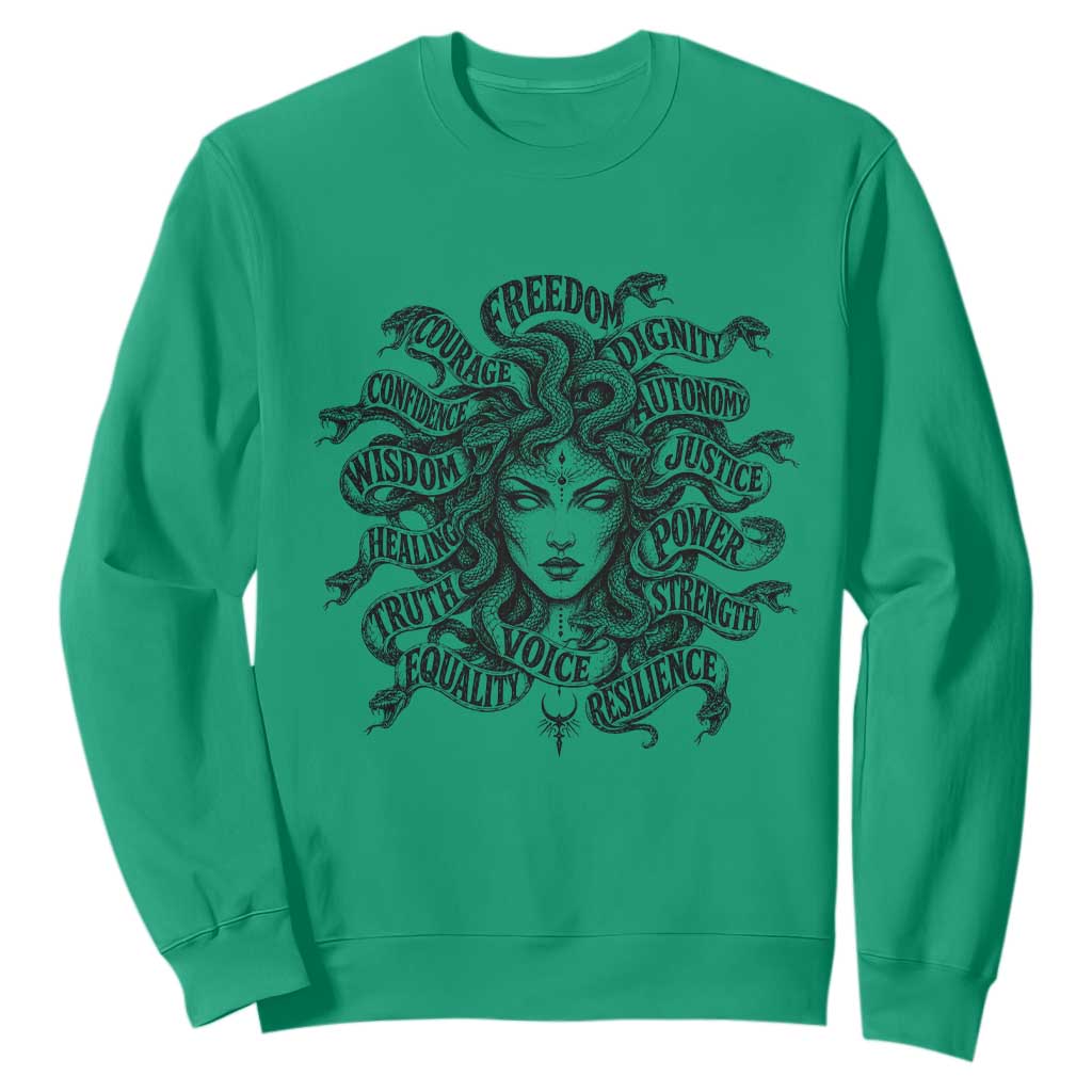 Feminist Medusa Power Snake Wisdom Equality Goth Sweatshirt