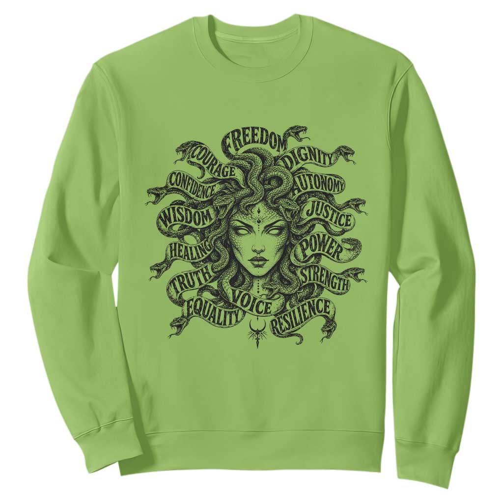 Feminist Medusa Power Snake Wisdom Equality Goth Sweatshirt