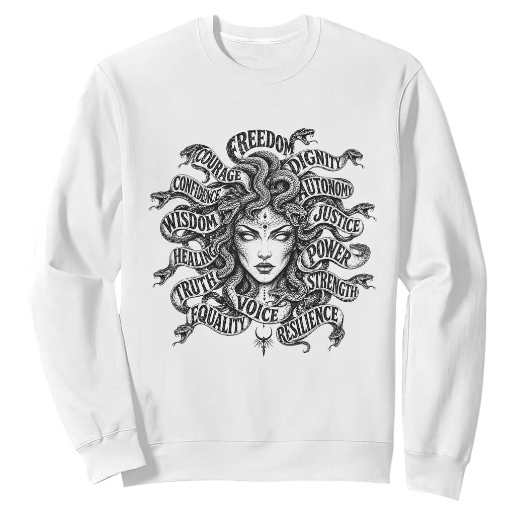 Feminist Medusa Power Snake Wisdom Equality Goth Sweatshirt