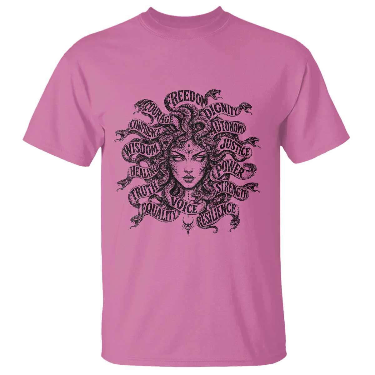 Feminist Medusa Power Snake Wisdom Equality Goth T Shirt
