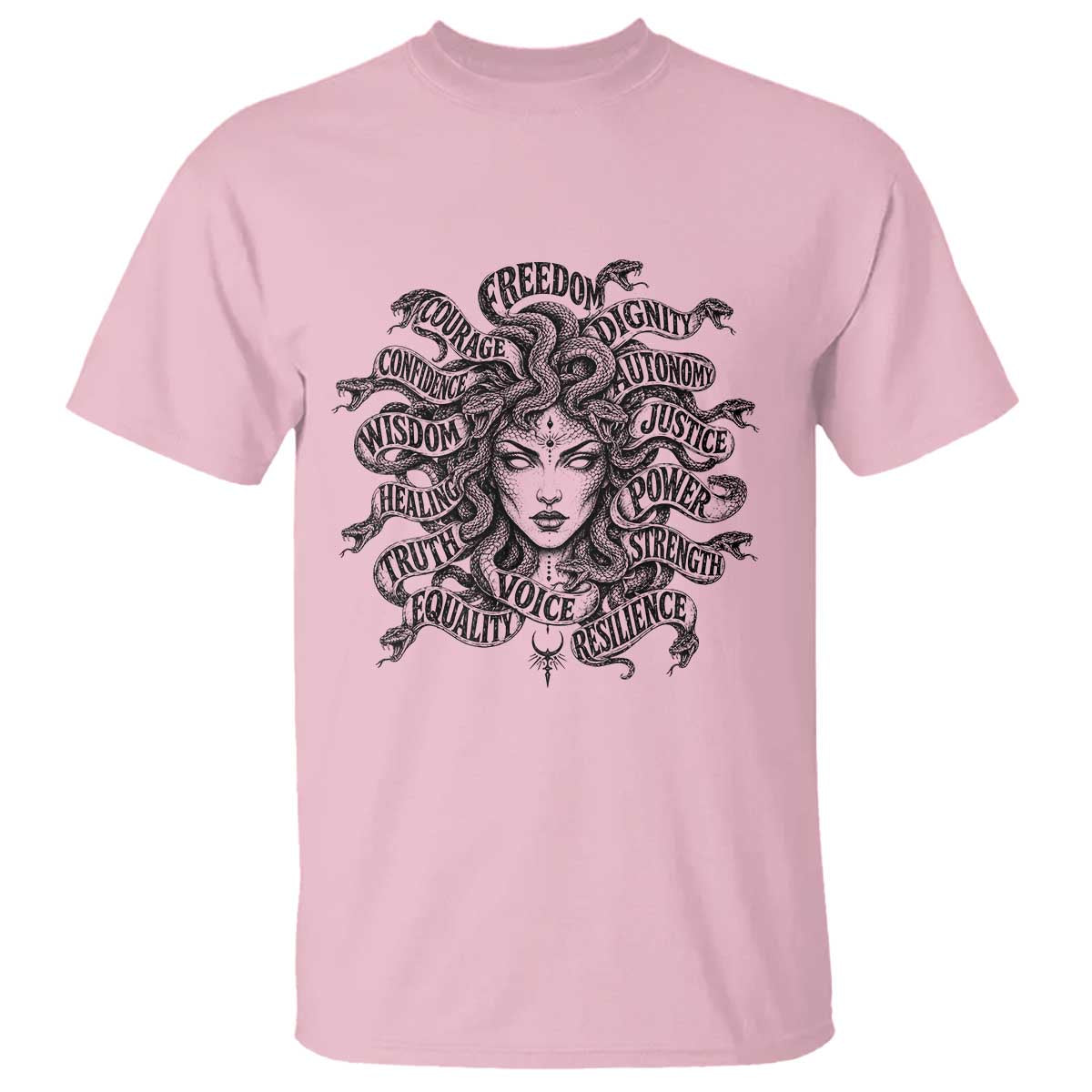 Feminist Medusa Power Snake Wisdom Equality Goth T Shirt