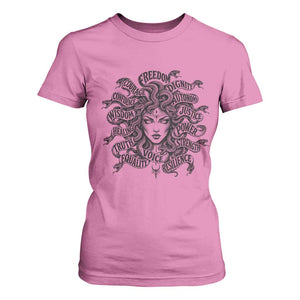 Feminist Medusa Power Snake Wisdom Equality Goth T Shirt For Women