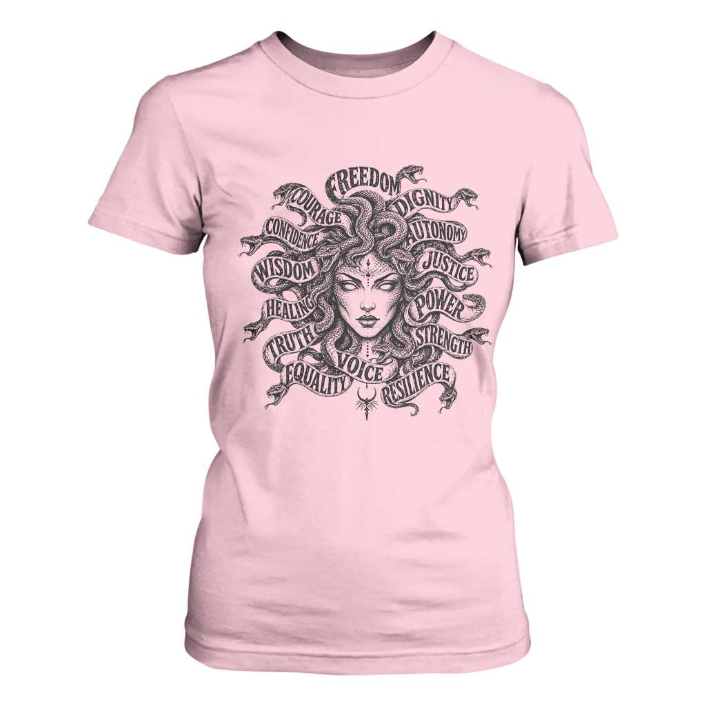 Feminist Medusa Power Snake Wisdom Equality Goth T Shirt For Women