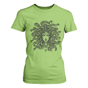 Feminist Medusa Power Snake Wisdom Equality Goth T Shirt For Women