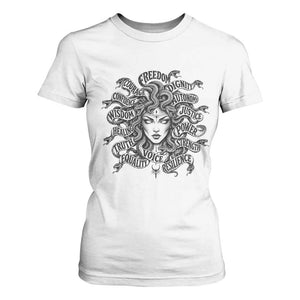 Feminist Medusa Power Snake Wisdom Equality Goth T Shirt For Women