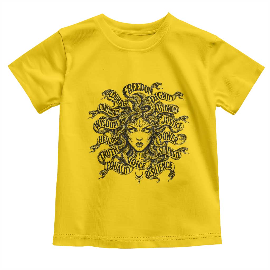 Feminist Medusa Power Snake Wisdom Equality Goth Toddler T Shirt