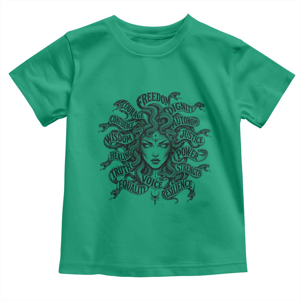 Feminist Medusa Power Snake Wisdom Equality Goth Toddler T Shirt
