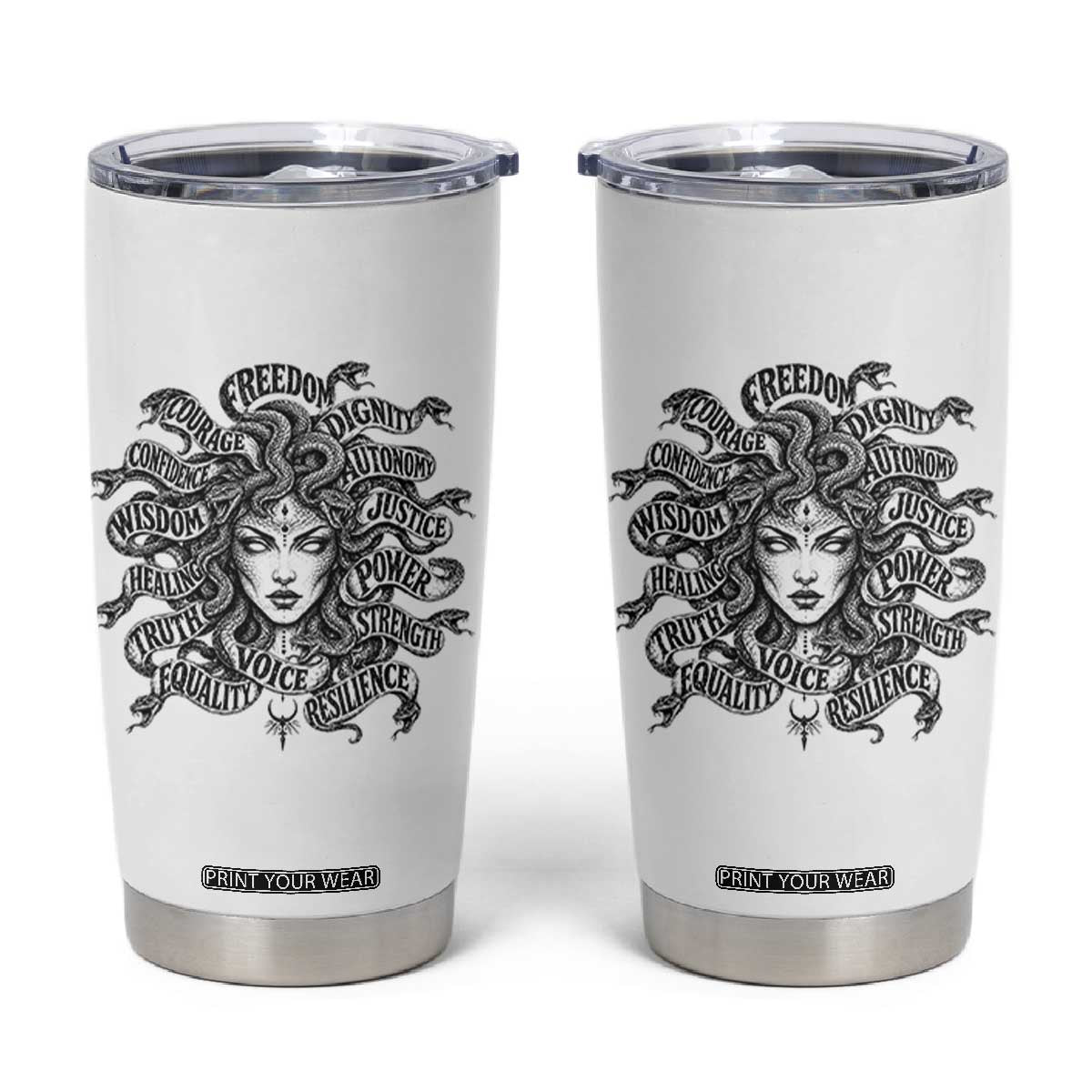 Feminist Medusa Power Snake Wisdom Equality Goth Tumbler Cup
