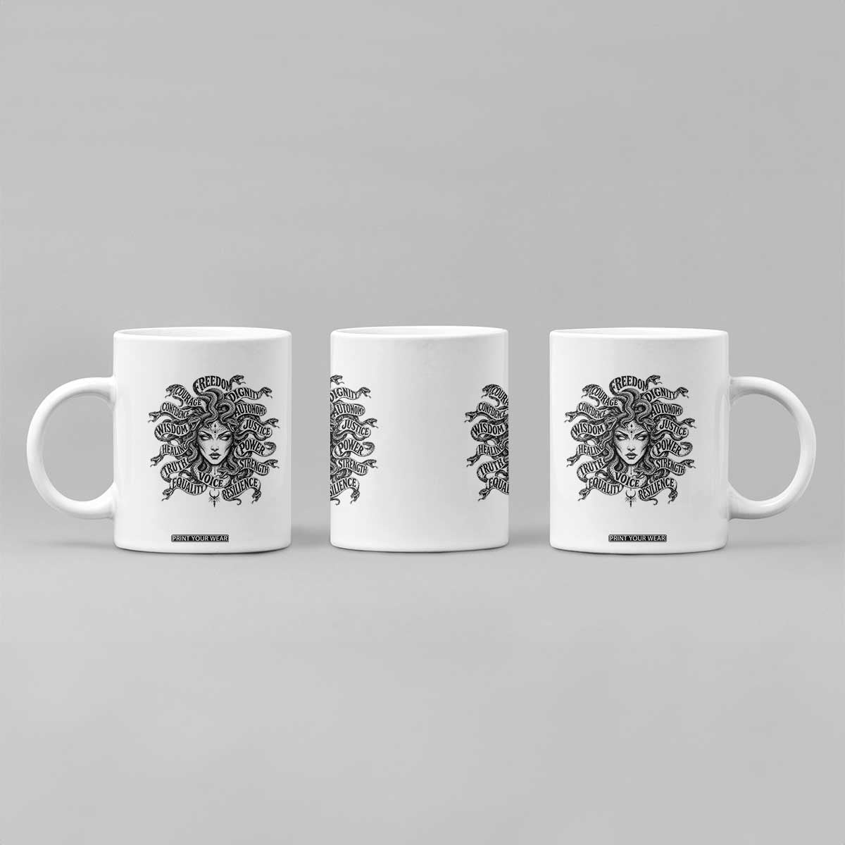 Feminist Medusa Power Snake Wisdom Equality Goth Coffee Mug