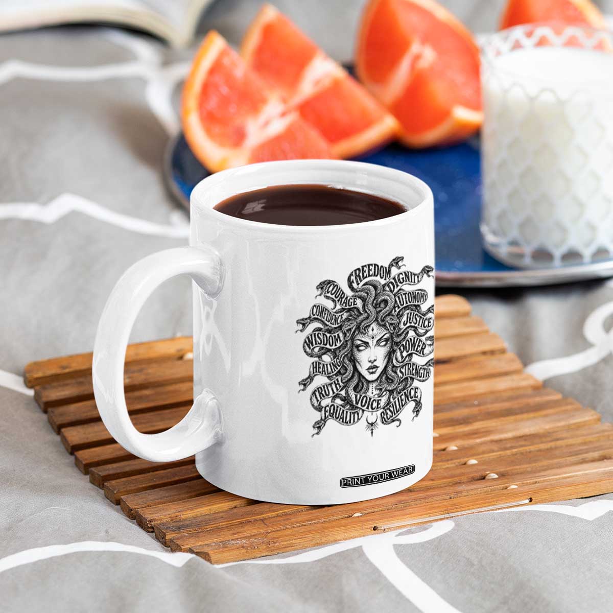 Feminist Medusa Power Snake Wisdom Equality Goth Coffee Mug