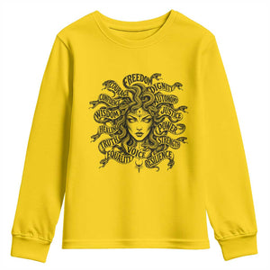 Feminist Medusa Power Snake Wisdom Equality Goth Youth Sweatshirt