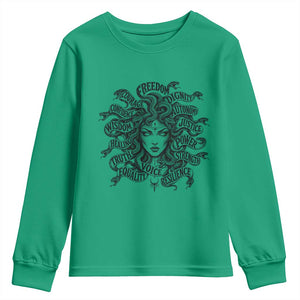 Feminist Medusa Power Snake Wisdom Equality Goth Youth Sweatshirt