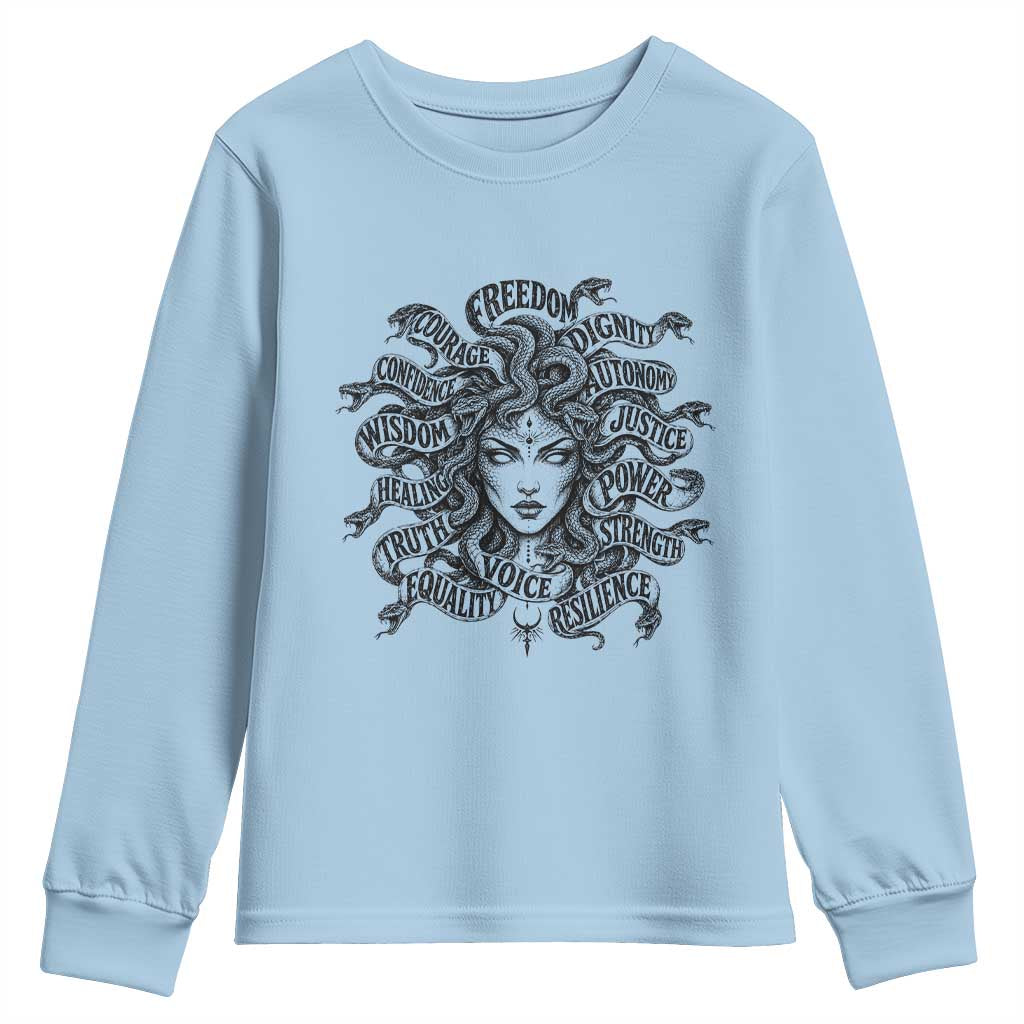 Feminist Medusa Power Snake Wisdom Equality Goth Youth Sweatshirt