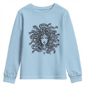 Feminist Medusa Power Snake Wisdom Equality Goth Youth Sweatshirt