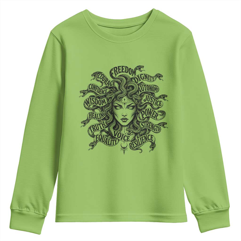 Feminist Medusa Power Snake Wisdom Equality Goth Youth Sweatshirt