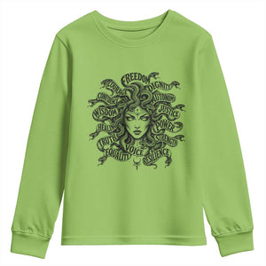 Feminist Medusa Power Snake Wisdom Equality Goth Youth Sweatshirt