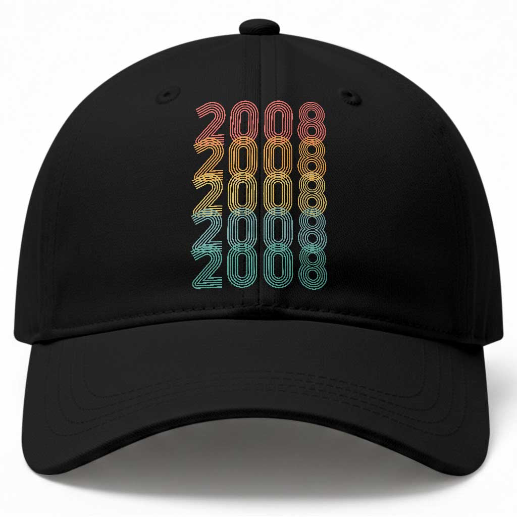 18th Birthday Baseball Cap Vintage 2008 Retro 18 Years Old Birthday TS11 Print Your Wear