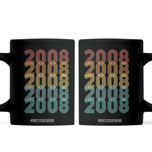 18th Birthday Coffee Mug Vintage 2008 Retro 18 Years Old Birthday