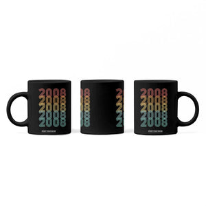 18th Birthday Coffee Mug Vintage 2008 Retro 18 Years Old Birthday
