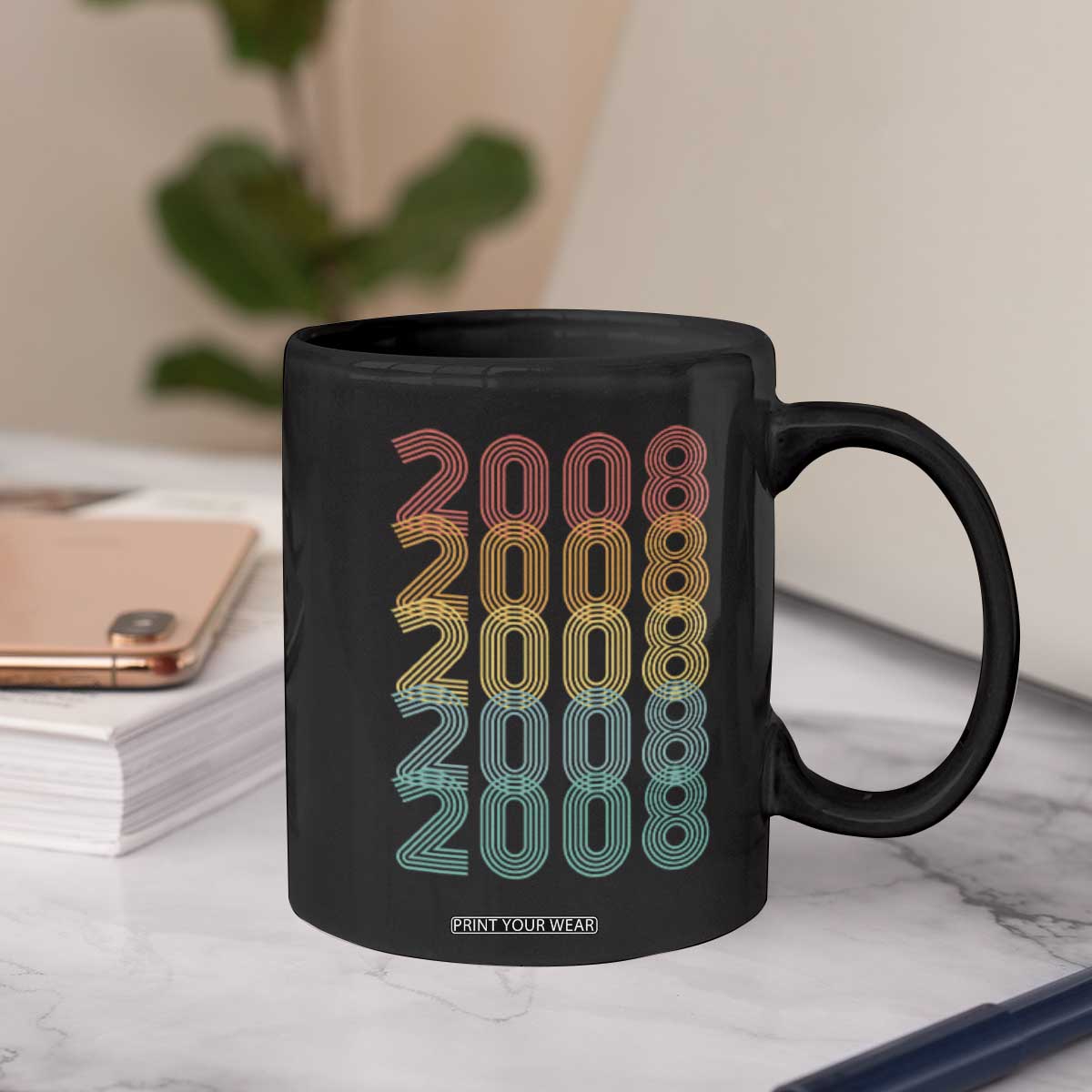 18th Birthday Coffee Mug Vintage 2008 Retro 18 Years Old Birthday