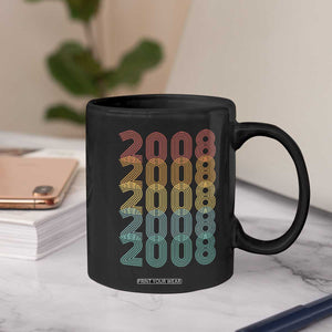 18th Birthday Coffee Mug Vintage 2008 Retro 18 Years Old Birthday