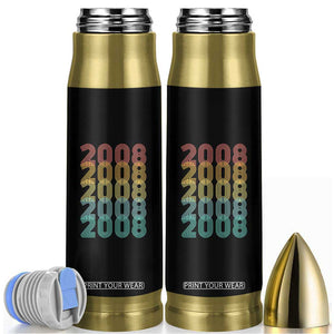 18th Birthday Bullet Tumbler Vintage 2008 Retro 18 Years Old Birthday