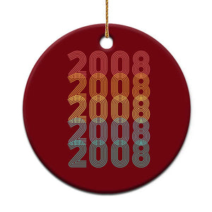 18th Birthday Ceramic Ornament Vintage 2008 Retro 18 Years Old Birthday
