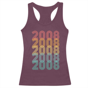 18th Birthday Racerback Tank Top Vintage 2008 Retro 18 Years Old Birthday