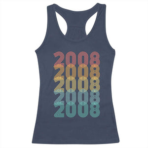 18th Birthday Racerback Tank Top Vintage 2008 Retro 18 Years Old Birthday