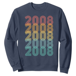 18th Birthday Sweatshirt Vintage 2008 Retro 18 Years Old Birthday