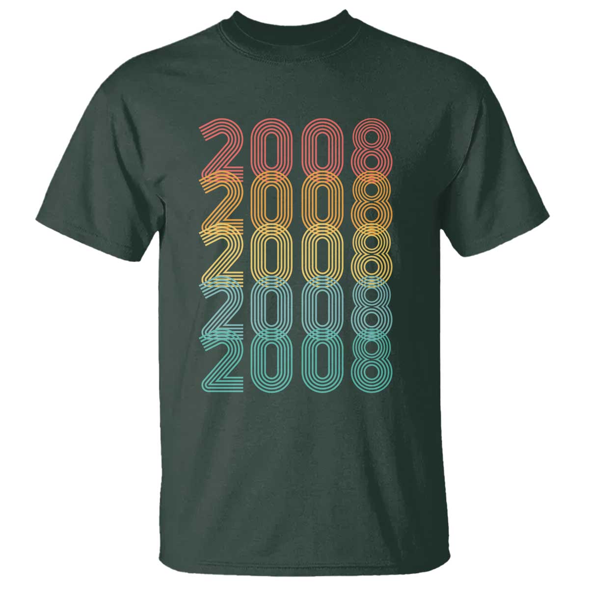 18th Birthday T Shirt Vintage 2008 Retro 18 Years Old Birthday