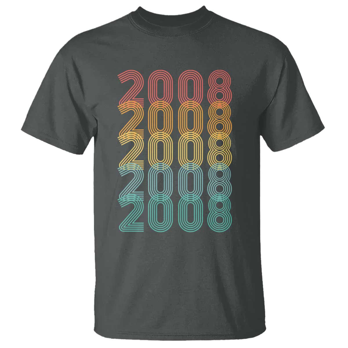 18th Birthday T Shirt Vintage 2008 Retro 18 Years Old Birthday