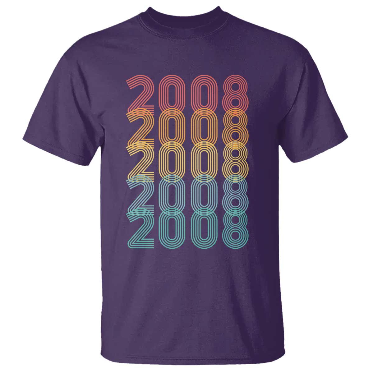 18th Birthday T Shirt Vintage 2008 Retro 18 Years Old Birthday