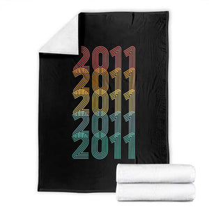 15th Birthday Throw Blanket Vintage 2011 Retro 15 Years Old Birthday