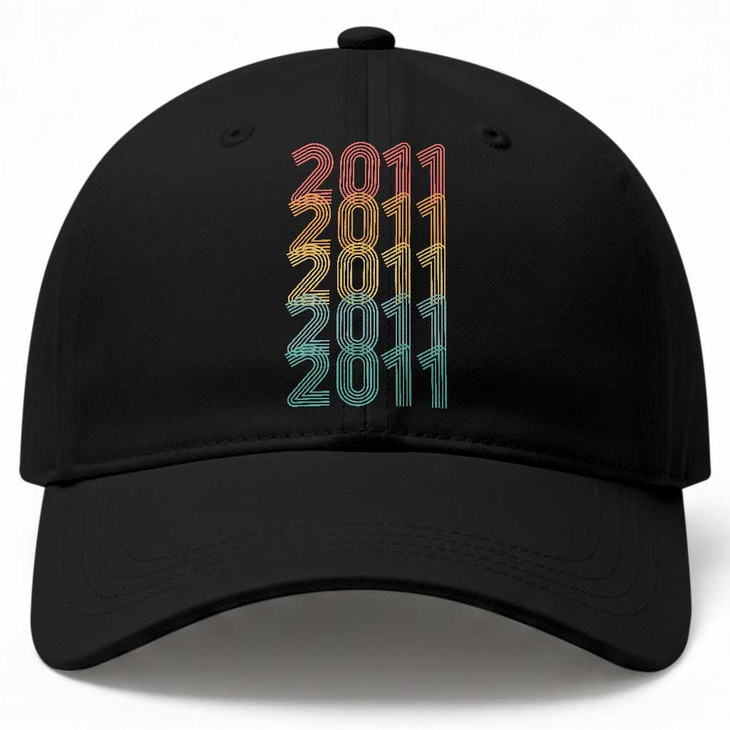 15th Birthday Baseball Cap Vintage 2011 Retro 15 Years Old Birthday