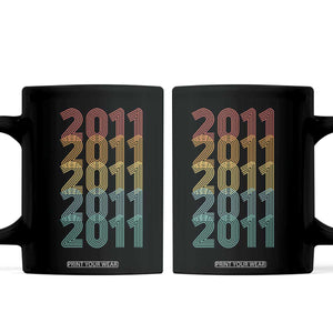 15th Birthday Coffee Mug Vintage 2011 Retro 15 Years Old Birthday