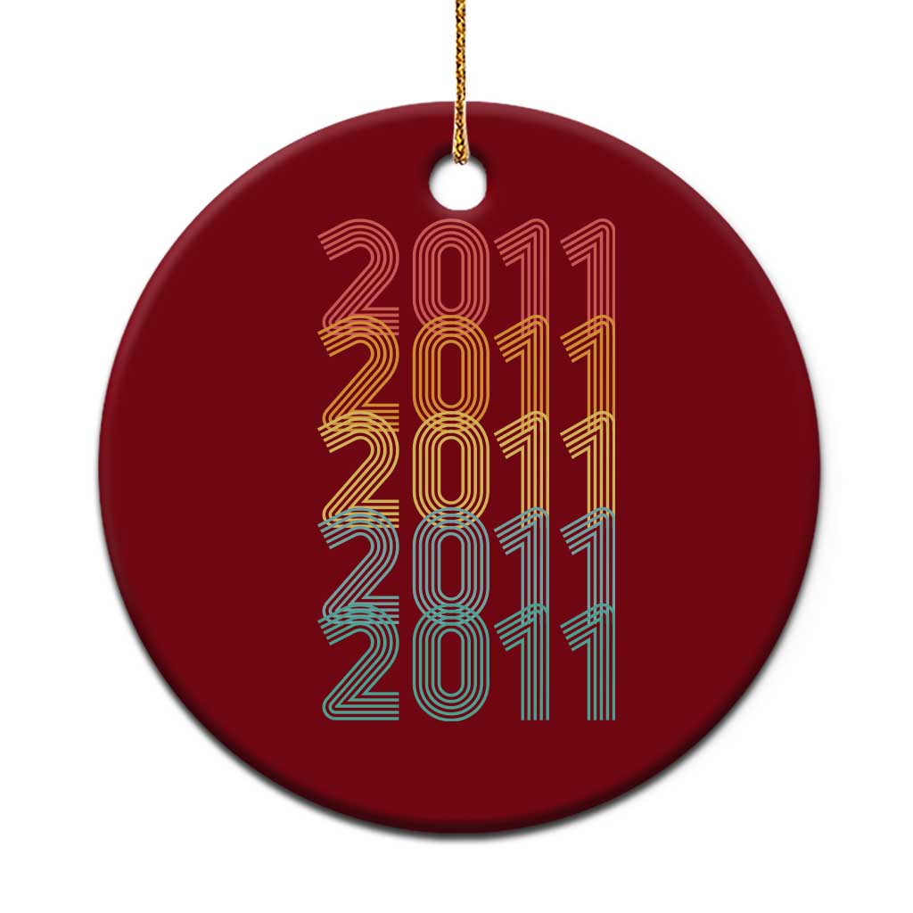 15th Birthday Ceramic Ornament Vintage 2011 Retro 15 Years Old Birthday
